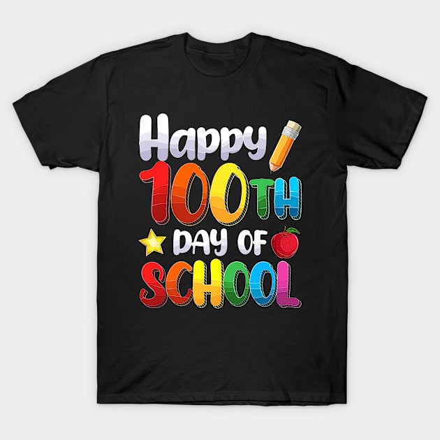 100th Day of School Shirt Teachers Students Happy 100 Days T-Shirt by BramCrye